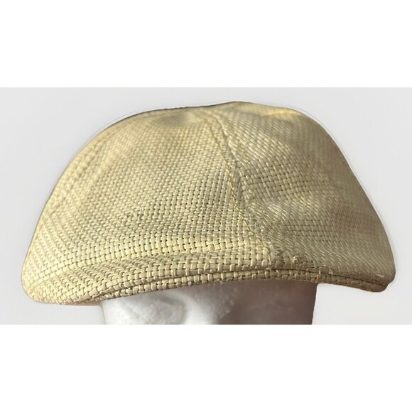 Ben Sherman Straw Newsboy Hat Cap Brown Tan Size Small Fitted - Picture 1 of 8